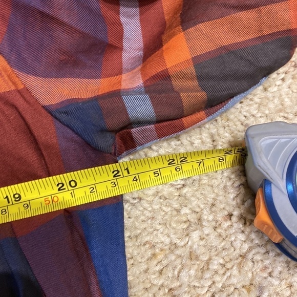 Petersyn Women’s Blouse Size XS Plaid Checkered Mock Neck Shirt Popover Mockneck - Picture 5 of 9